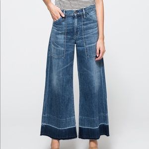 Citizens of Humanity Cropped Wide Leg Jeans, 28